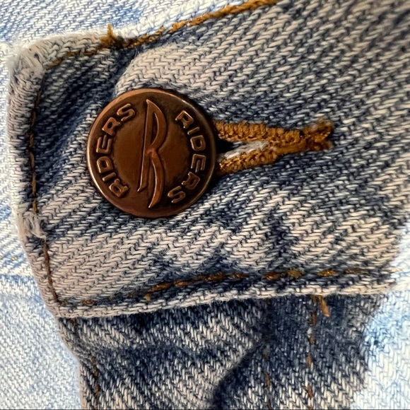 Vintage Riders Women's 12 High Waist Mom Jeans DIY Cropped Raw Hem Light Wash - Picture 7 of 10